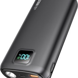 Portable-Charger-Power-Bank - 40000mAh Power Bank PD 30W and QC 4.0 Quick Charging Built-in Bright flashlight LED Display 2 USB 1Type-C Output for Most Electronic Devices on The Market(Carbon Black)